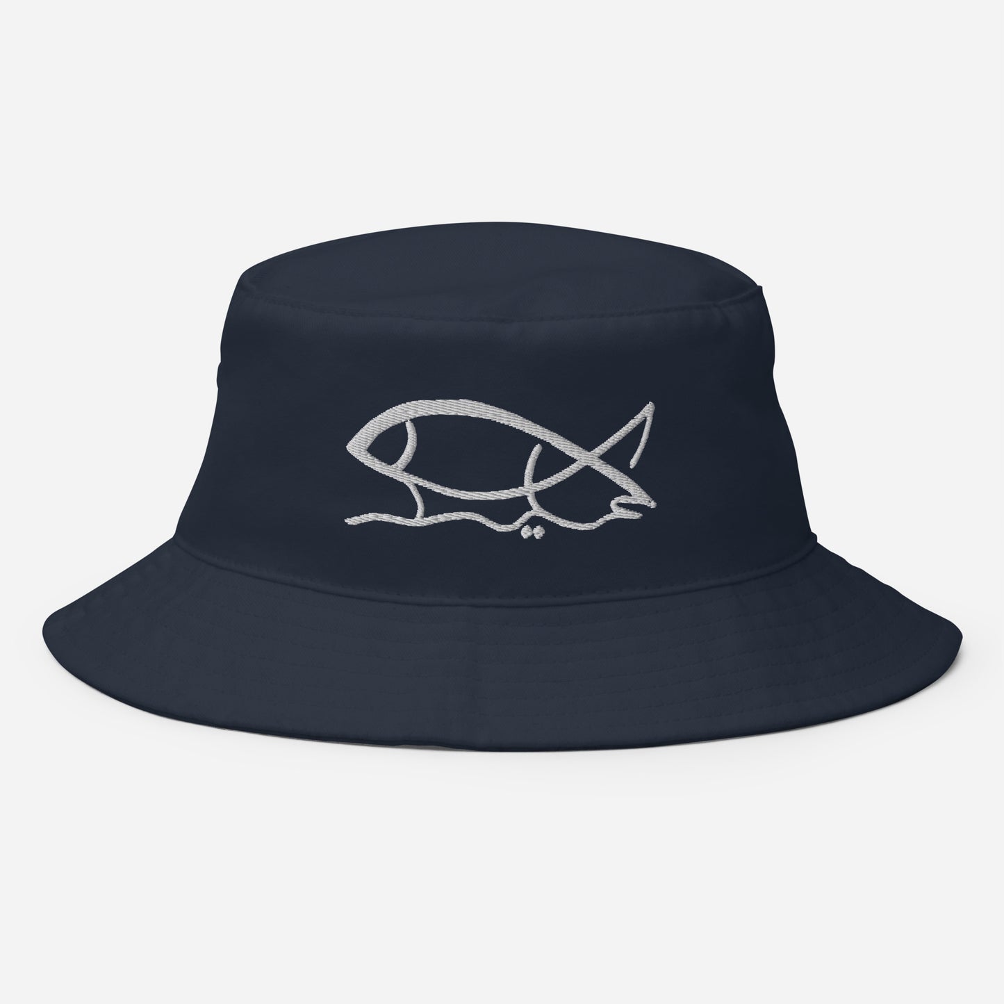 Houta (Fish) Bucket Hat - Embroidered - 100% Cotton